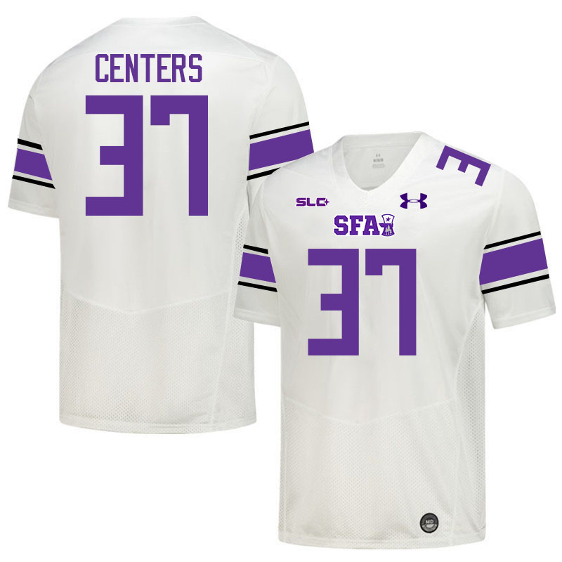 Stephen F. Austin Lumberjacks #37 Larry Centers College Football Jerseys,Uniforms-White